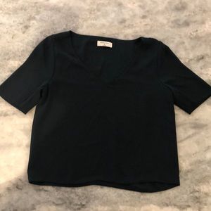 Forest green crop top